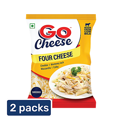 Go Cheese Shredded Four Cheese, 2x200 g (Multipack) Made from Cow's milk