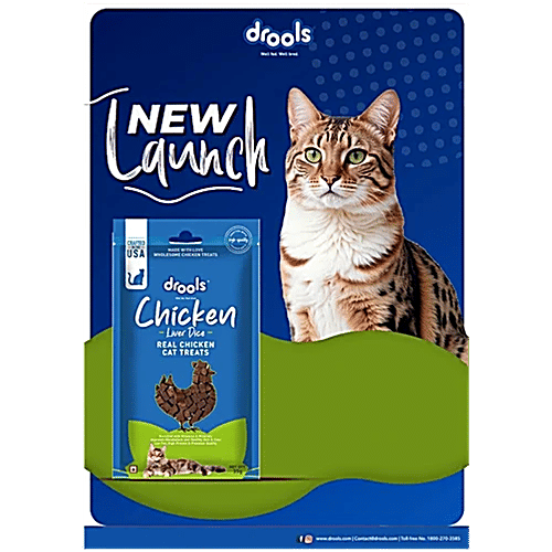 Drools Liver Dice Real Chicken Cat Treats, 3x35 g (Multipack) 