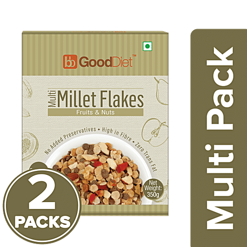 bb Gooddiet Multi Millet Muesli With Fruits & Nuts, 2x350 g (Multipack)