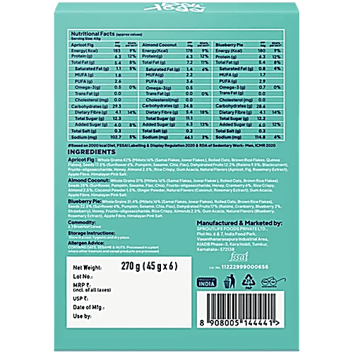 Yoga Bar Breakfast Protein Bars - Assorted Flavours, 2x270 g (Multipack)