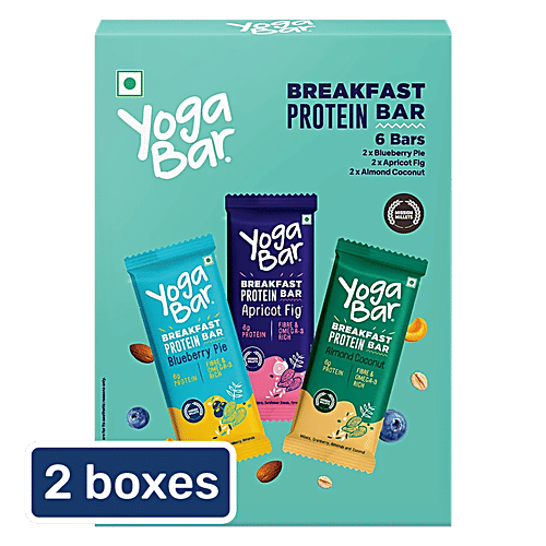 Yoga Bar Breakfast Protein Bars - Assorted Flavours, 2x270 g (Multipack)