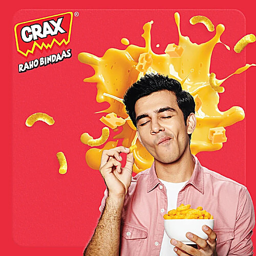Crax Corn Curls Cheese Delight Puffs, 4x82 g (Multipack)