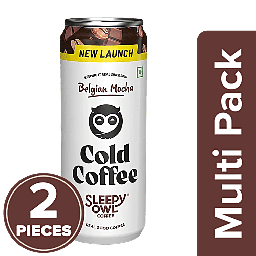 Sleepy Owl Belgian Mocha Cold Coffee, 2x230 ml (Multipack)