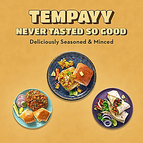 Hello Tempayy Tawa Masala Soy Tempeh Crumbles With 14 g Protein, 3x75 g (Multipack)