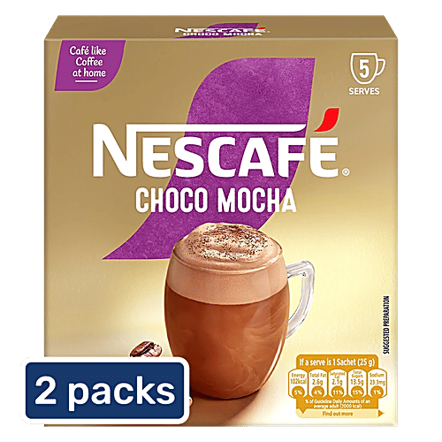 Nescafe Choco Mocha Instant Coffee Premix, 2x125 g (Multipack)