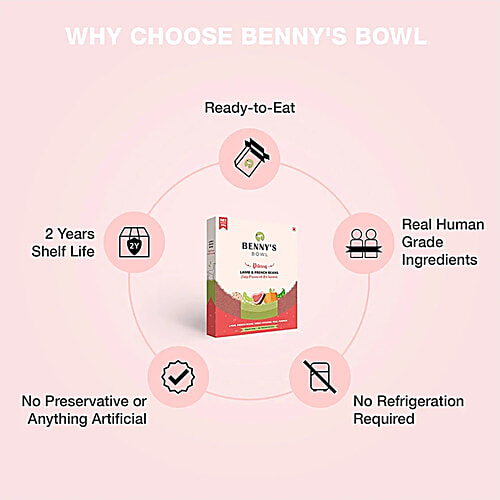 Benny's Bowl Grain Free Lamb & French Beans Wet Dog Food, 30x300 g (Multipack) 