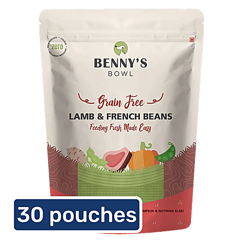 Benny's Bowl Grain Free Lamb & French Beans Wet Dog Food, 30x300 g (Multipack) 