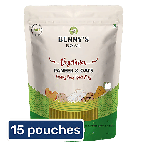 Benny's Bowl Vegetarian Paneer & Oats Wet Dog Food, 15x300 g (Multipack) 