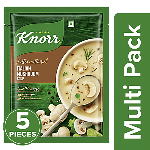 Knorr International Italian Mushroom Soup, 5x46 g (Multipack) No Added Preservatives