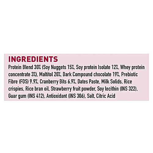 Pro.Fitness Choco Berry Protein Bar, 2x60 g (Multipack) High Protein, No Preservatives, Added Cranberry Bites, Crunchy