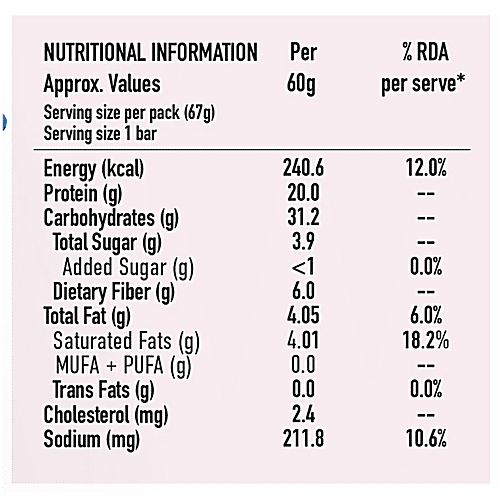 Pro.Fitness Choco Berry Protein Bar, 2x60 g (Multipack) High Protein, No Preservatives, Added Cranberry Bites, Crunchy