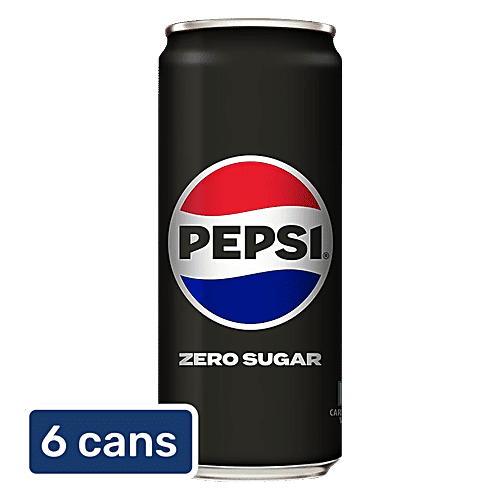 Pepsi Zero Sugar Soft Drink, 6x300 ml (Multipack) 