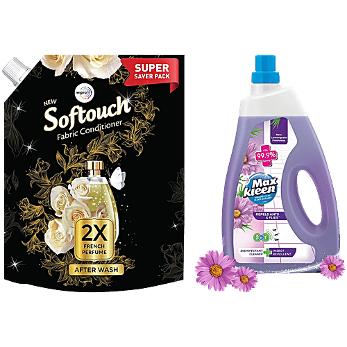 bb Combo After Wash Fabric Conditioner, 2 L + Floor Cleaner & Insect Repellent, 1.8 L, Combo
