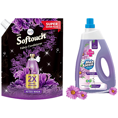 bb Combo After Wash Fabric Conditioner, 2 L + Floor Cleaner & Insect Repellent, 1.8 L, Combo