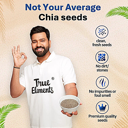 True Elements Raw Chia Seeds, 2x150 g (Multipack) High In Fibre & Protein