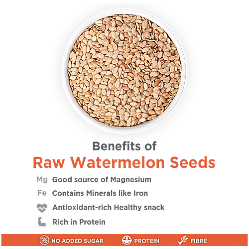 True Elements Raw Watermelon Seeds, 2x250 g (Multipack) Low In Sodium, High In Protein