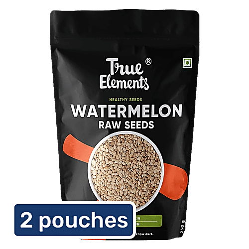 True Elements Raw Watermelon Seeds, 2x250 g (Multipack) Low In Sodium, High In Protein