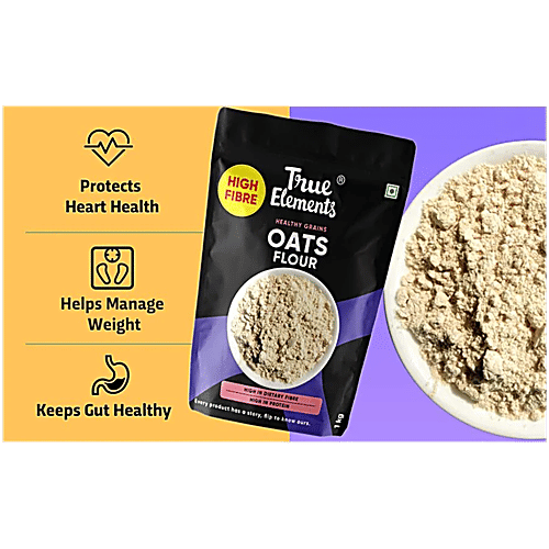 True Elements Oats Flour, 2x1 kg (Multipack)