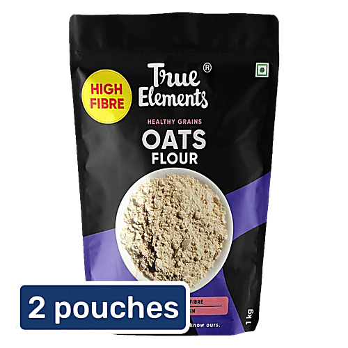 True Elements Oats Flour, 2x1 kg (Multipack)