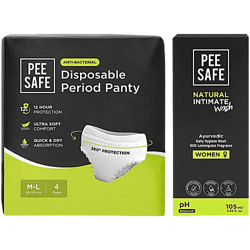 bb Combo Disposable Period Panty - M-L&Natural Intimate Wash For Women, Combo