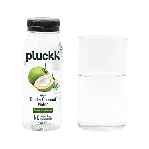 Pluckk Natural Tender Coconut Water, 3x200 ml (Multipack)