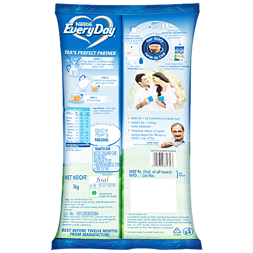 Nestle  Everyday Dairy Whitener - Milk Powder for Tea, 1 kg Pouch 