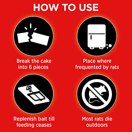 Mortein PowerGard Rat Kill Cake, 100 g Pouch Kill
 Most Rats Die Outdoors