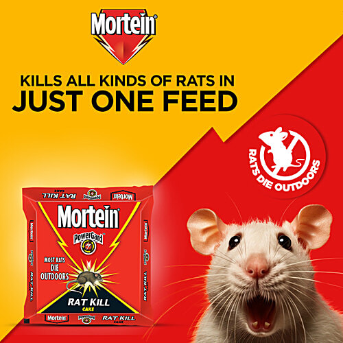 Mortein PowerGard Rat Kill Cake, 100 g Pouch Kill
 Most Rats Die Outdoors