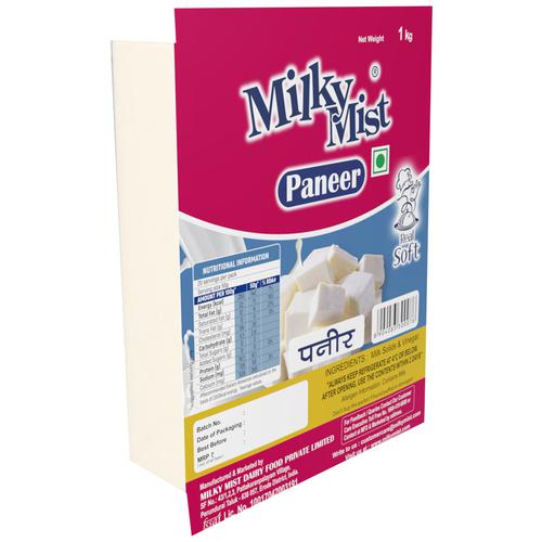 Milky Mist Paneer - Rich In Protein, Calcium, Excellent Taste, 1 kg Pouch 