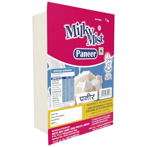 Milky Mist Paneer - Rich In Protein, Calcium, Excellent Taste, 1 kg Pouch 
