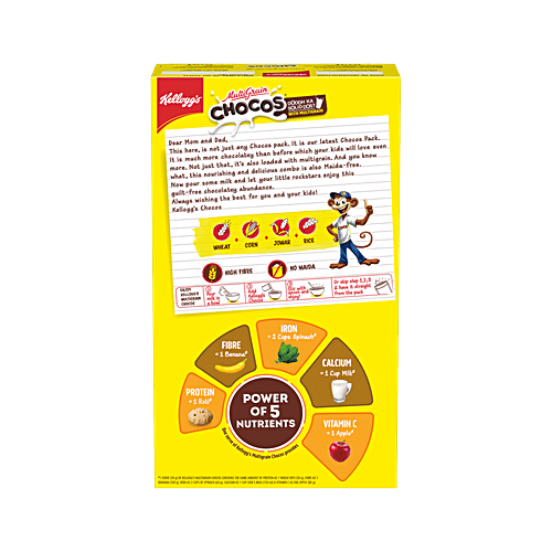 Kellogg's Multi Grain Chocos, 675 g More Chocolatey, No Maida, Power of 5 nutrients