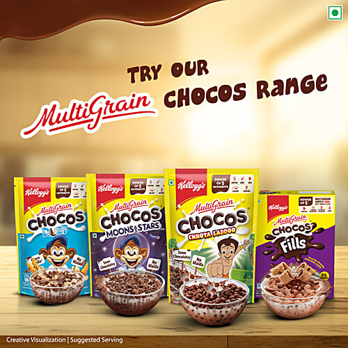 Kellogg's Multi Grain Chocos, 675 g More Chocolatey, No Maida, Power of 5 nutrients