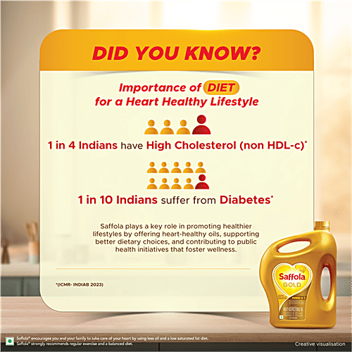 Saffola Gold Edible Oil, 1.82 kg Jar 