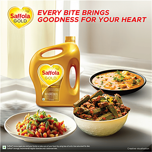 Saffola Gold Edible Oil, 1.82 kg Jar 