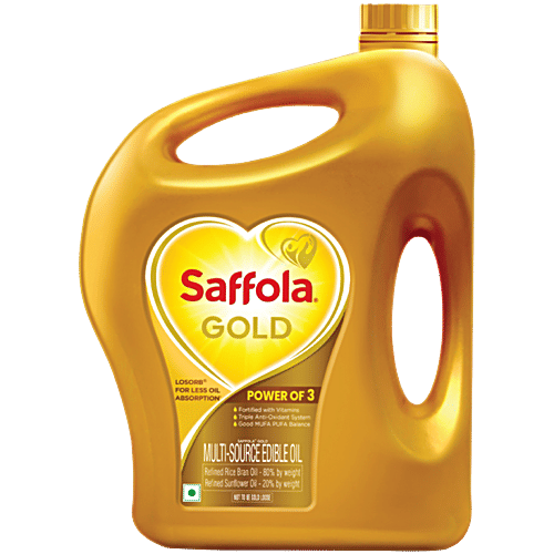 Saffola Gold Edible Oil, 1.82 kg Jar 
