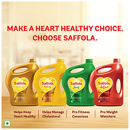 Buy Saffola Refined Cooking oil Blended Rice Bran & Sunflower oil Helps Keeps Heart Healthy
