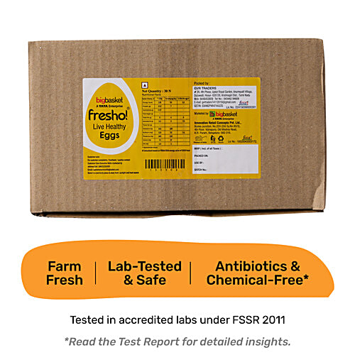 fresho! Farm Eggs, Regular, 30 pcs