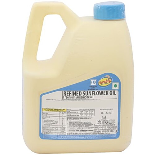Sundrop Superlite Advanced Sunflower Oil, 2 L Jar Free from Argemone Oil