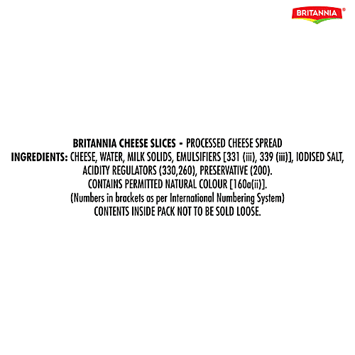 Buy Britannia Cheese Slice Processed Cheddar 480 Gm Pouch Online At