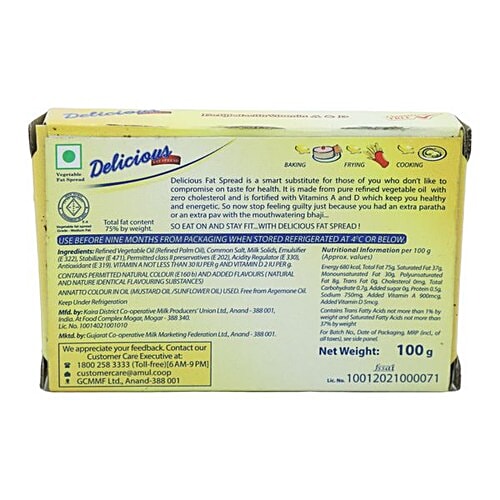 Delicious Fat Spread, 100 g Carton 