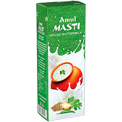 Amul Spiced Buttermilk, 200 ml Tetra Pak No Preservatives Added