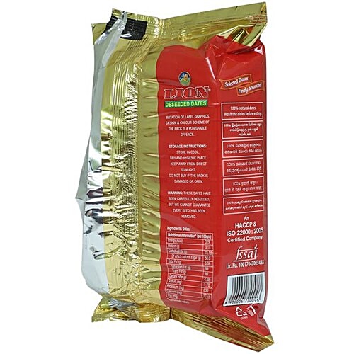 Lion Dates/Khajoor - Deseeded, 200 g Pouch 