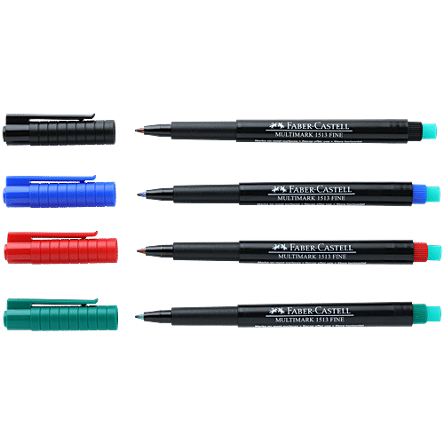 Faber castell Multi Marker Fine Tip With Eraser- Water Resistant, Fade Proof, German Ink, 1 pc (Set Of 4) Water resistant
Fade proof
German Ink