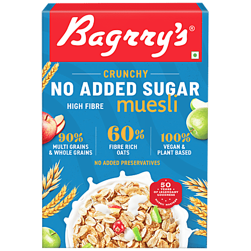 Buy Bagrrys Muesli Crunchy No Added Sugar 500 Gm Carton Online At Best