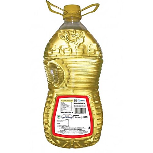 Buy Healthy Heart Refined Oil Sunflower 5 Ltr Can Online at the Best