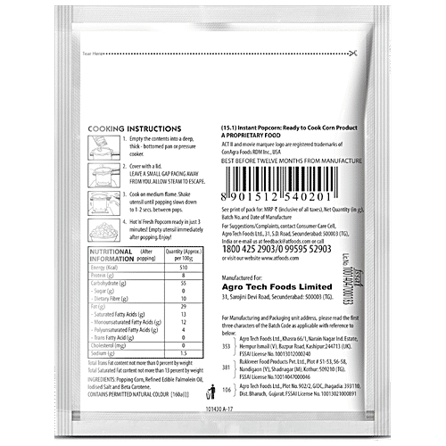 ACT II Instant Popcorn - Golden Sizzle, 40 g Pouch 