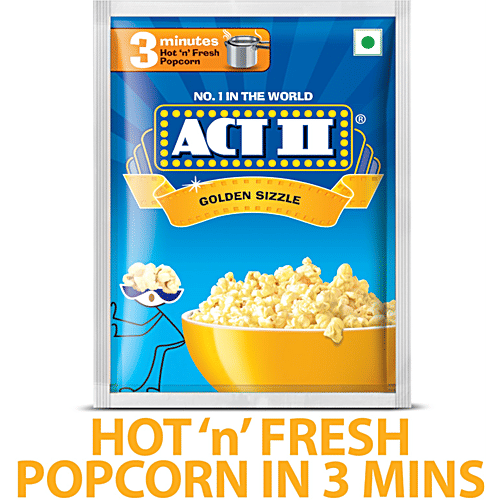 ACT II Instant Popcorn - Golden Sizzle, 40 g Pouch 