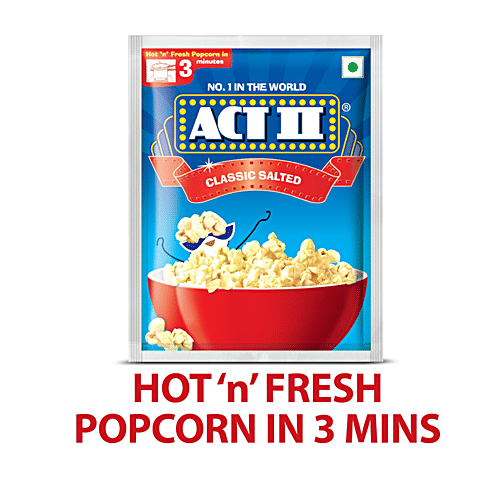 ACT II Instant Popcorn - Classic Salted, 30 + 10 gm Free Pouch 