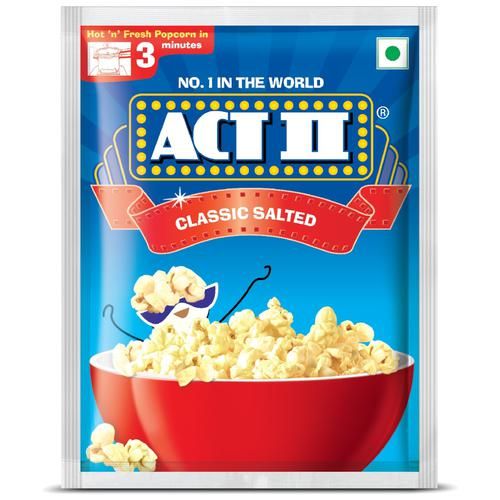 ACT II Instant Popcorn - Classic Salted, Hot, Fresh & Delicious, 30 g (Get 10 g Extra) 