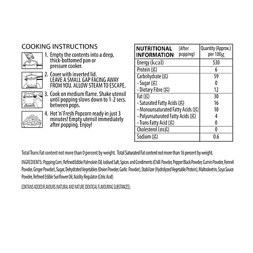 ACT II Instant Popcorn - Chilly Surprise, 30 + 10 gm Free Pouch 